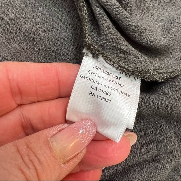 Gentle Fawn Grey Button Front Long Sleeve Blouse Top Size XS - Picture 12 of 12